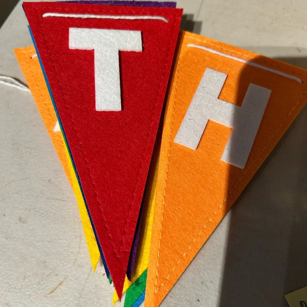 Hawaiian Party favors and happy birthday banner